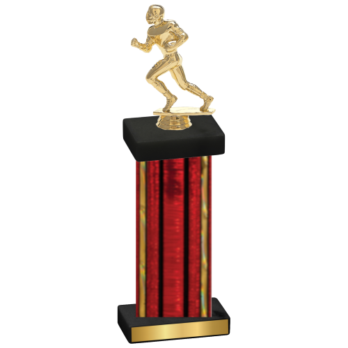 Single Red Glacier Football Trophy