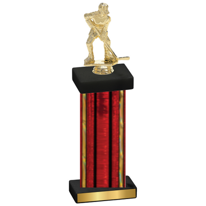 Single Red Glacier Hockey Trophy