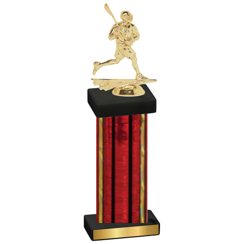 Single Red Glacier Lacrosse Trophy