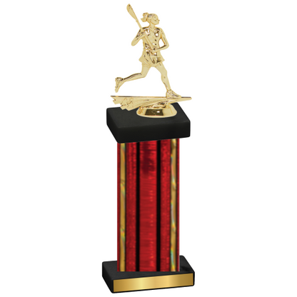 Single Red Glacier Lacrosse Trophy