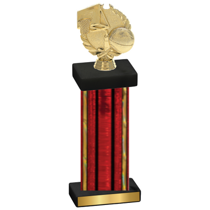 Single Red Glacier Basketball Trophy