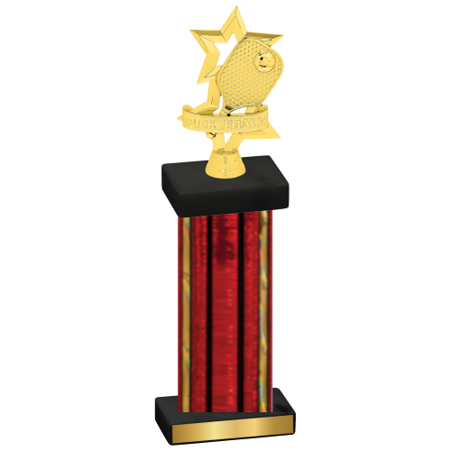 Single Red Glacier Pickleball Trophy