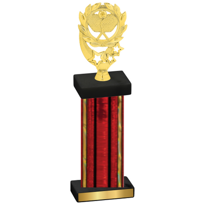 Single Red Glacier Pickleball Trophy