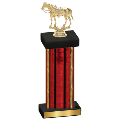 Single Red Glacier Horses Trophy