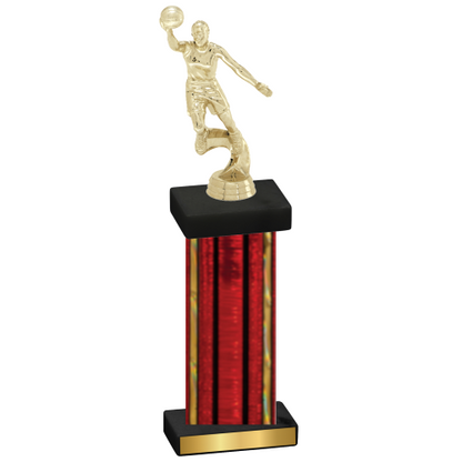 Single Red Glacier Basketball Trophy