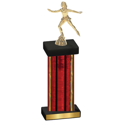 Single Red Glacier Skater Trophy