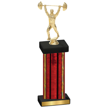 Single Red Glacier Weights Trophy