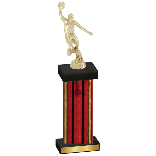 Single Red Glacier Basketball Trophy