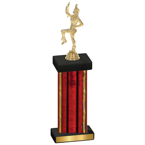 Single Red Glacier Majorette Trophy