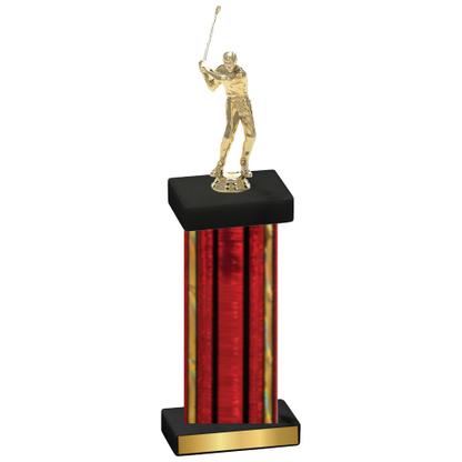 Single Red Glacier Golf Trophy