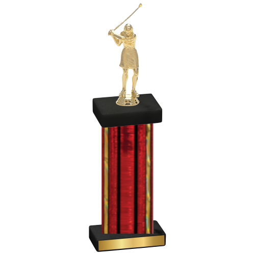 Single Red Glacier Golf Trophy