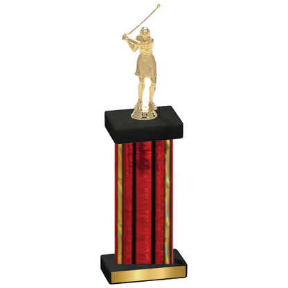 Single Red Glacier Golf Trophy