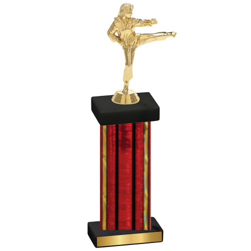 Single Red Glacier Karate Trophy