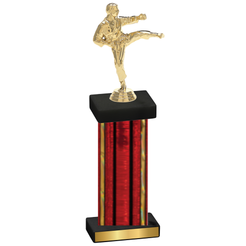 Single Red Glacier Karate Trophy