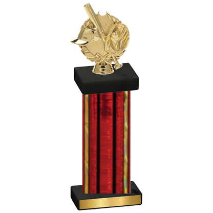 Single Red Glacier Baseball Trophy