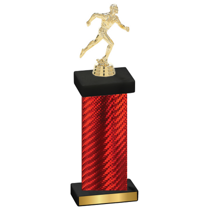 Single Red Carbon Fiber Running Trophy