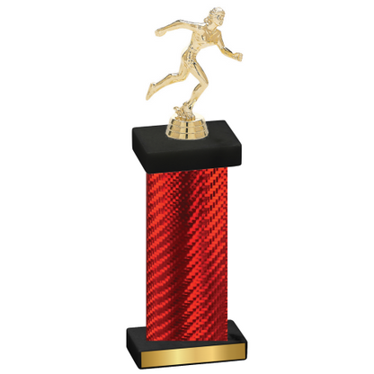 Single Red Carbon Fiber Running Trophy