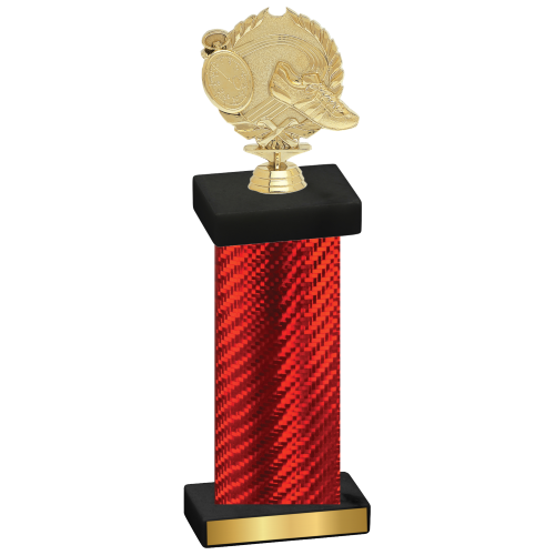 Single Red Carbon Fiber Running Trophy