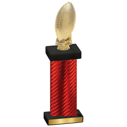 Single Red Carbon Fiber Football Trophy