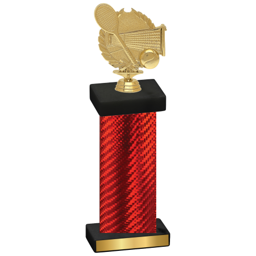 Single Red Carbon Fiber Tennis Trophy