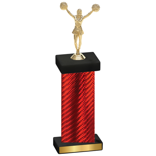 Single Red Carbon Fiber Cheerleading Trophy