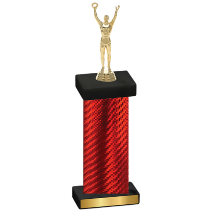 Single Red Carbon Fiber Victory Trophy