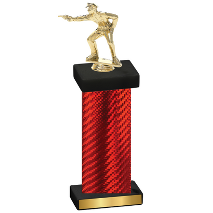 Single Red Carbon Fiber Shooter Trophy