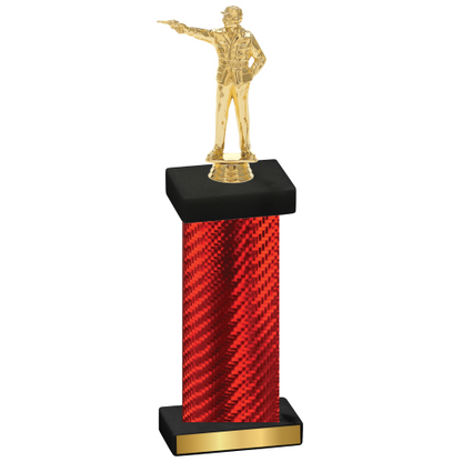 Single Red Carbon Fiber Shooter Trophy