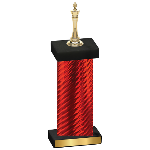 Single Red Carbon Fiber Chess Trophy