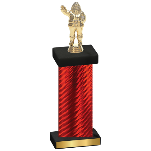 Single Red Carbon Fiber Holiday Trophy