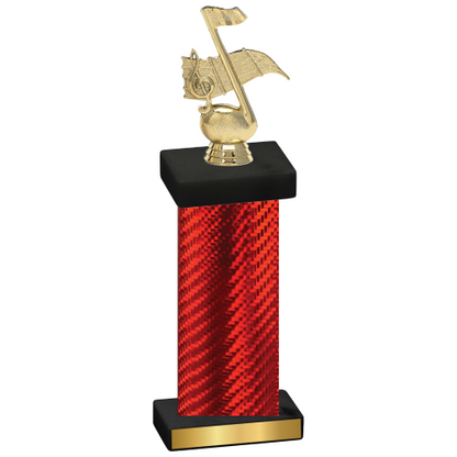 Single Red Carbon Fiber Music Trophy