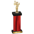 Single Red Carbon Fiber Academics Trophy