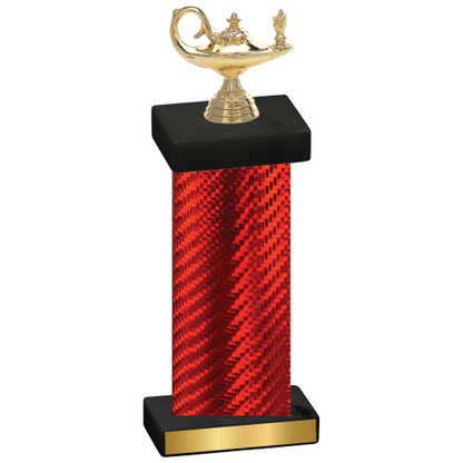 Single Red Carbon Fiber Academics Trophy