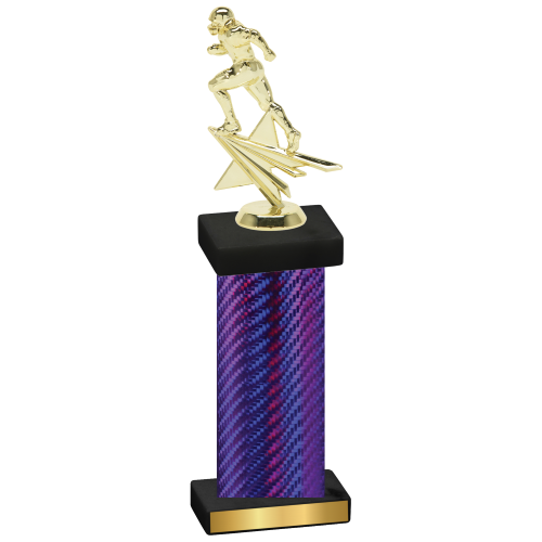 Single Purple Carbon Fiber Football Trophy