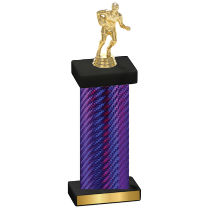 Single Purple Carbon Fiber Rugby Trophy