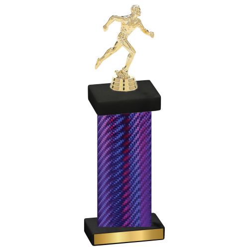 Single Purple Carbon Fiber Running Trophy