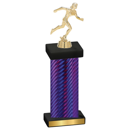 Single Purple Carbon Fiber Running Trophy