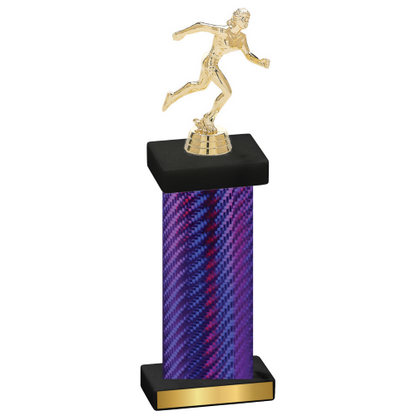 Single Purple Carbon Fiber Running Trophy