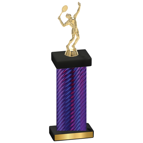 Single Purple Carbon Fiber Tennis Trophy