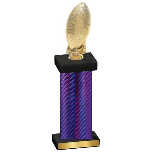 Single Purple Carbon Fiber Football Trophy