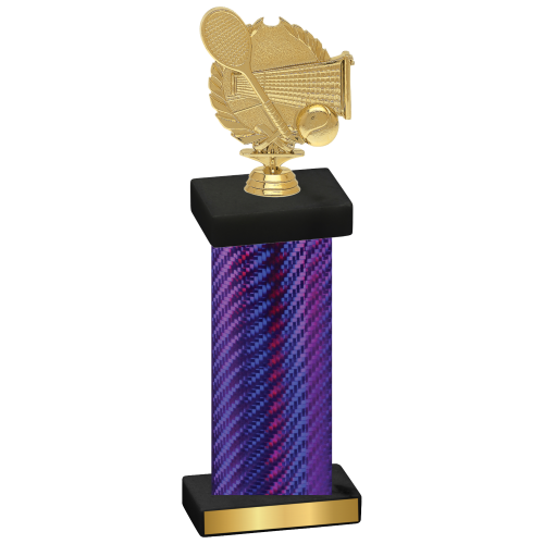 Single Purple Carbon Fiber Tennis Trophy