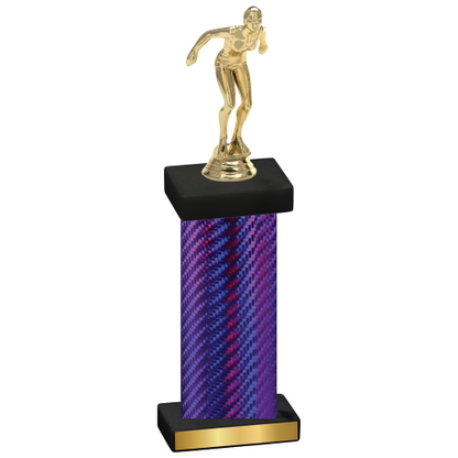 Single Purple Carbon Fiber Tennis Trophy