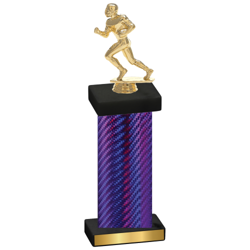 Single Purple Carbon Fiber Football Trophy