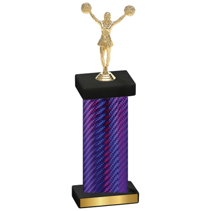 Single Purple Carbon Fiber Cheerleading Trophy