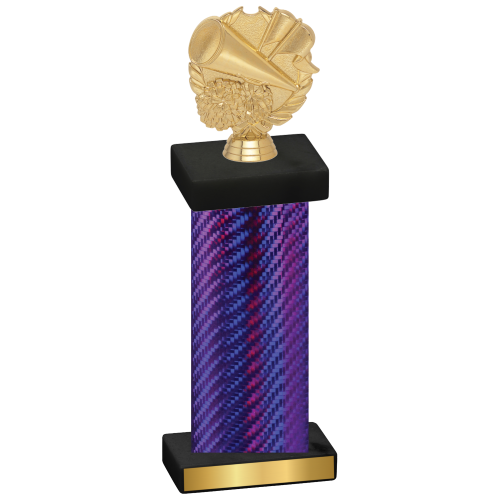 Single Purple Carbon Fiber Cheerleading Trophy