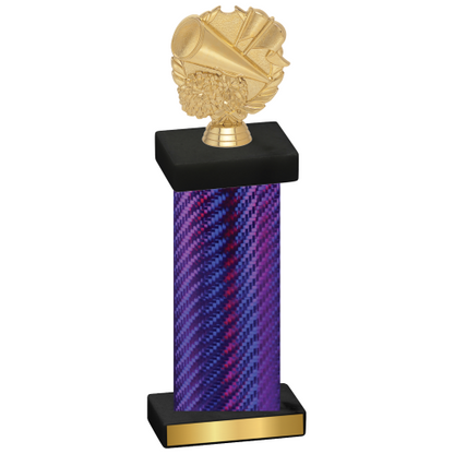 Single Purple Carbon Fiber Cheerleading Trophy