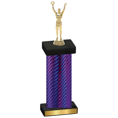 Single Purple Carbon Fiber Victory Trophy