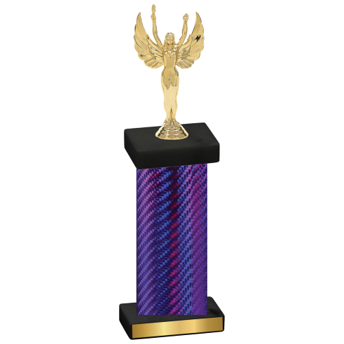 Single Purple Carbon Fiber Victory Trophy