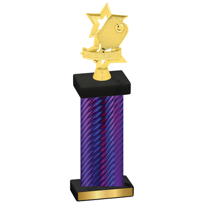 Single Purple Carbon Fiber Pickleball Trophy