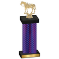 Single Purple Carbon Fiber Horses Trophy